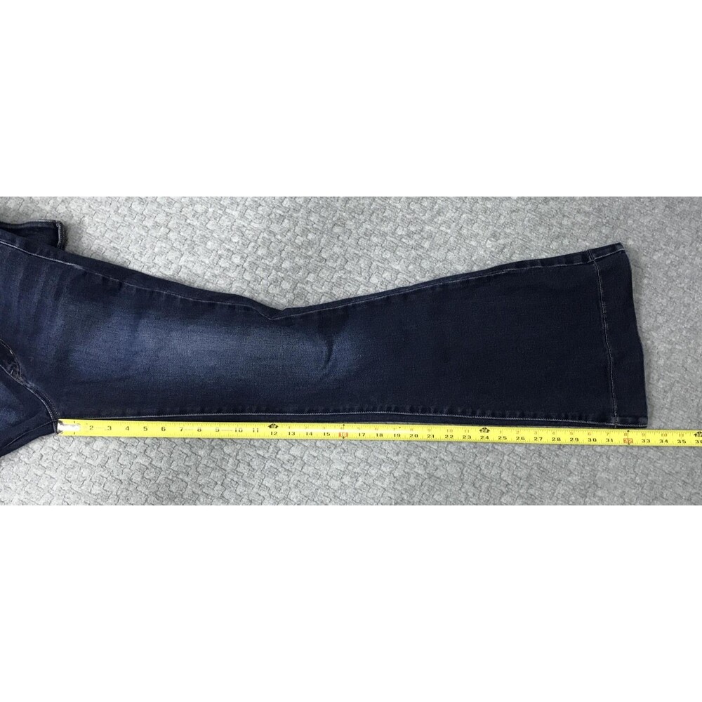 KanCan Jeans Juniors 9/28 Blue Dark Wash Mid Rise Flare Stretch Denim KC7124D - Picture 7 of 16